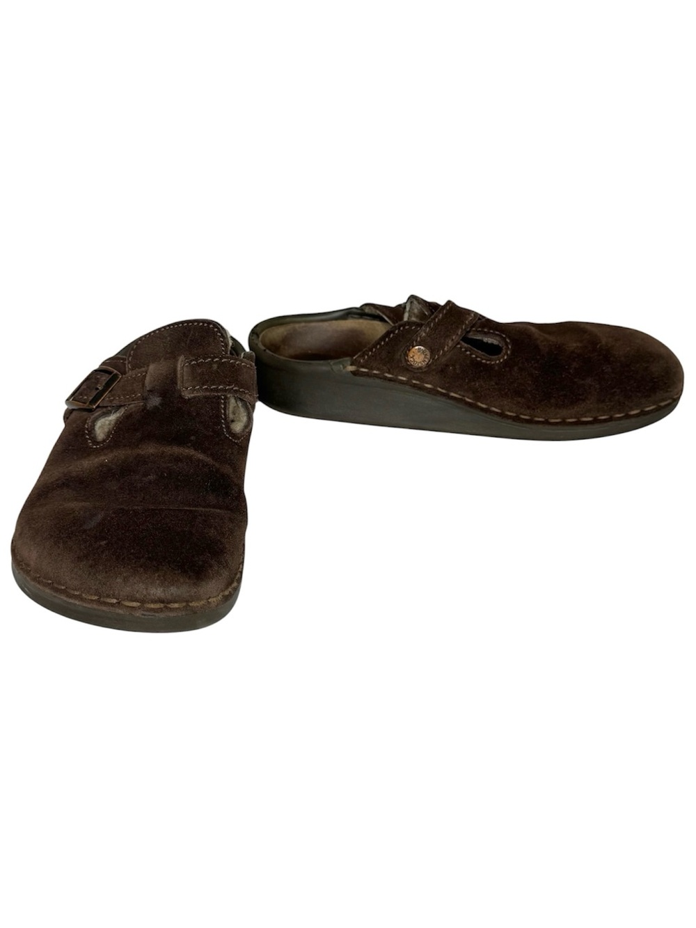 Birkenstock Tatami Oklahoma Brown Suede Clogs Size 8